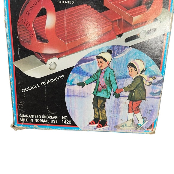 Vintage Union Super Ice Skates #1420 with Original Box Ages 3 to 6 Shoe 7.5-13.5 - Picture 4 of 10